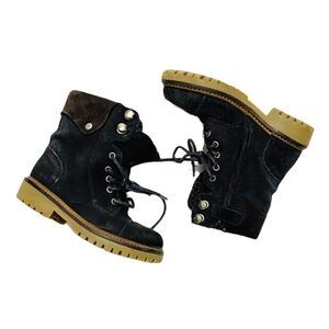 Zara Suede Dark Brown Slouchy Boots